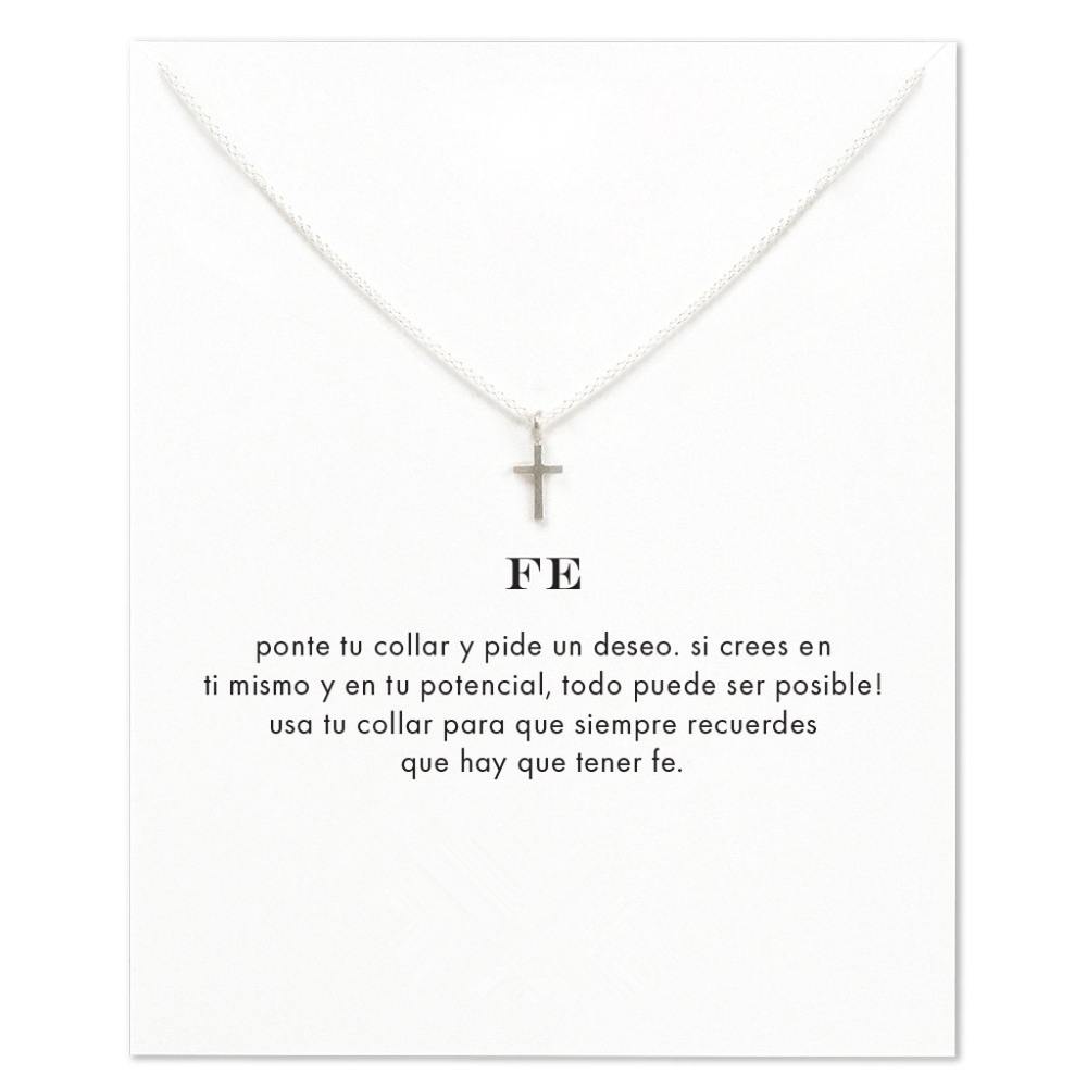 FE Faith Cross Dainty Delicate Gold Necklace - Picture 2 of 6